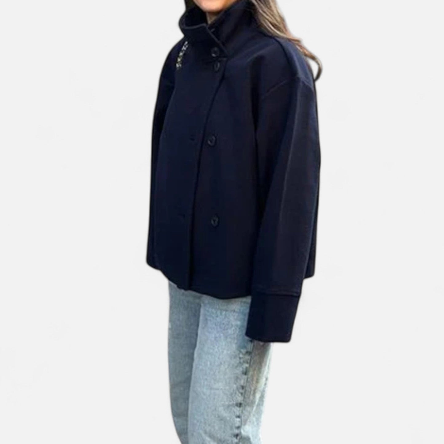 Selvianne – Veste courte d'hiver à col montant pour femme