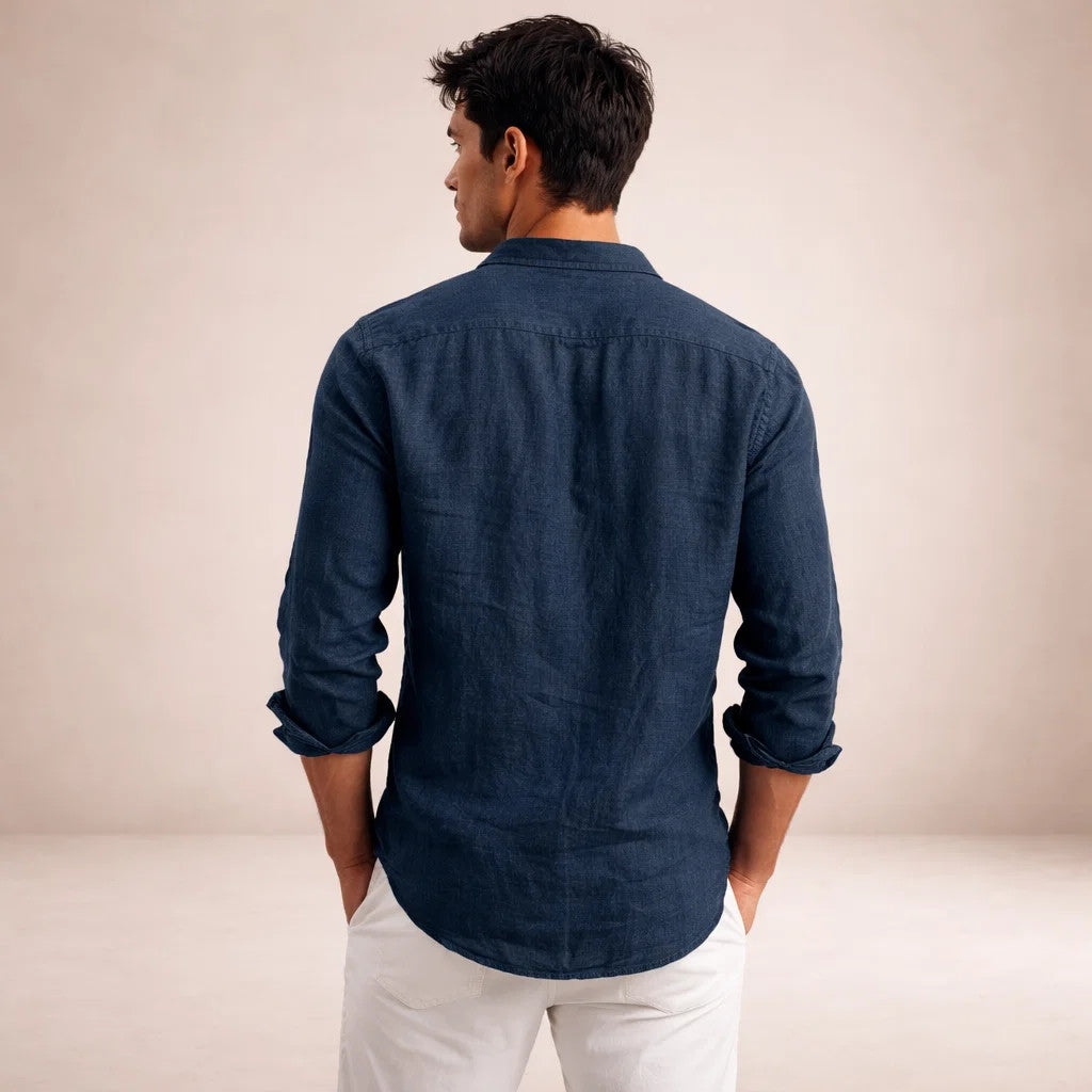 Luméro - Mens Linen Relaxed Shirt