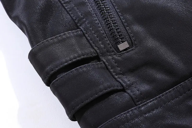 Biker Jacket with Silhouette for Men Azzoria