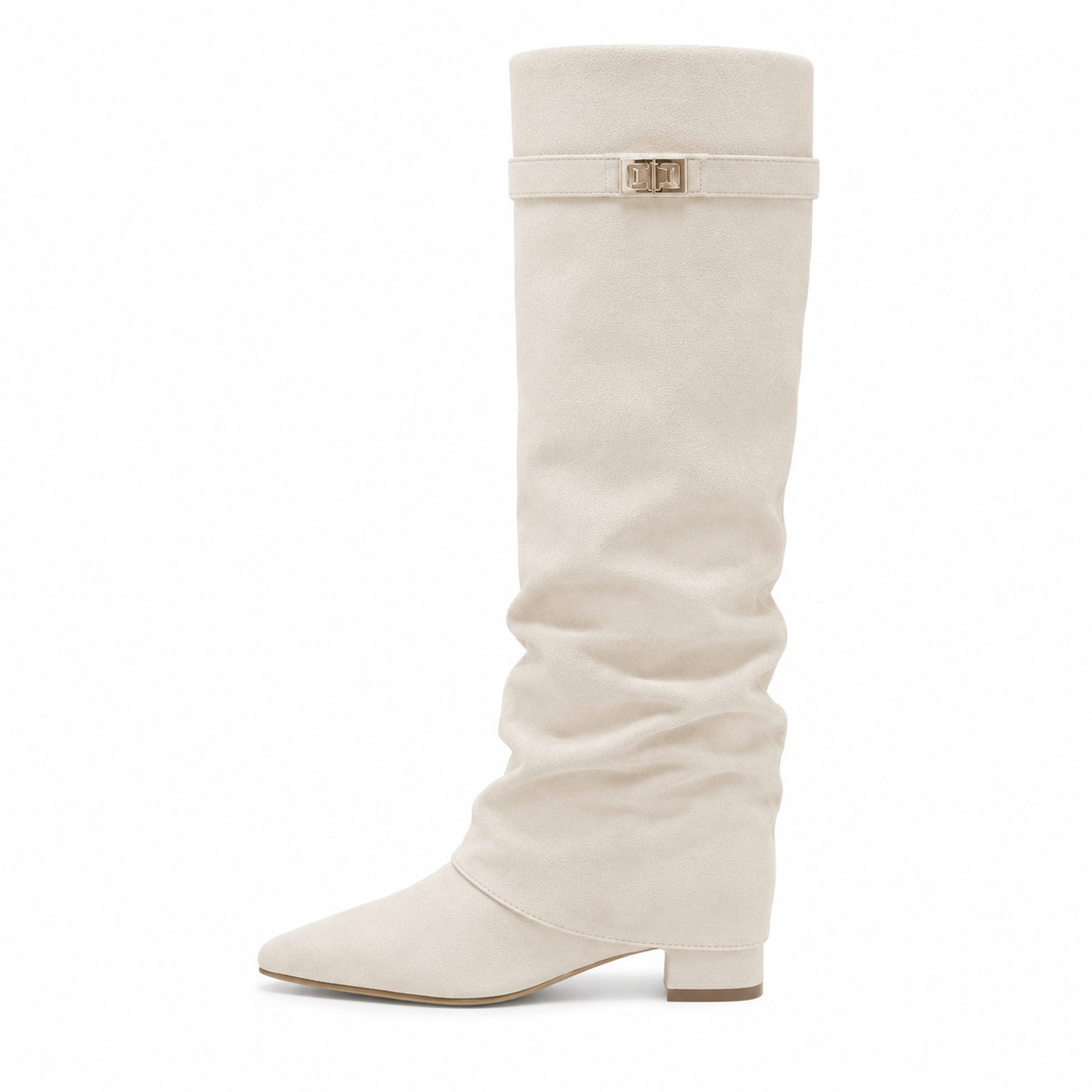 Women's Block Heel Knee High Boots - Image 7