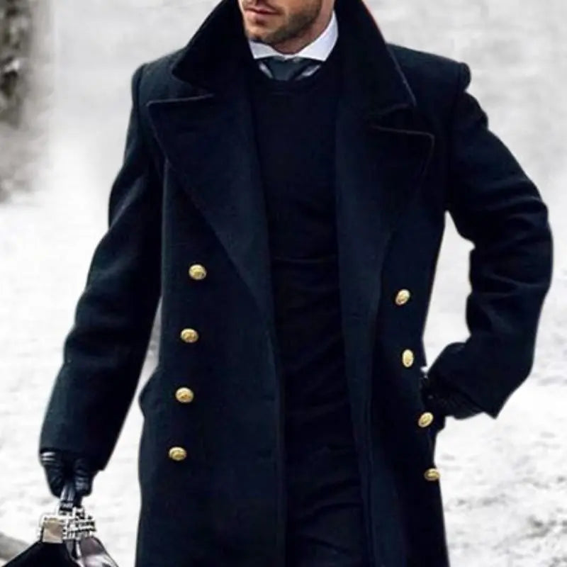 Notch Lapel Coat for Men Azzoria