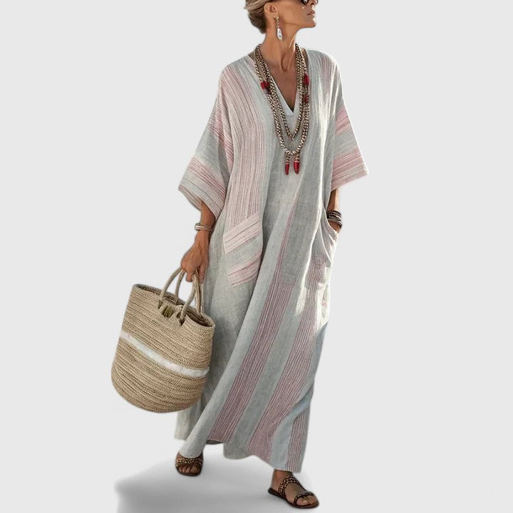Elarah - Loose Fit Maxi Dress with Pockets