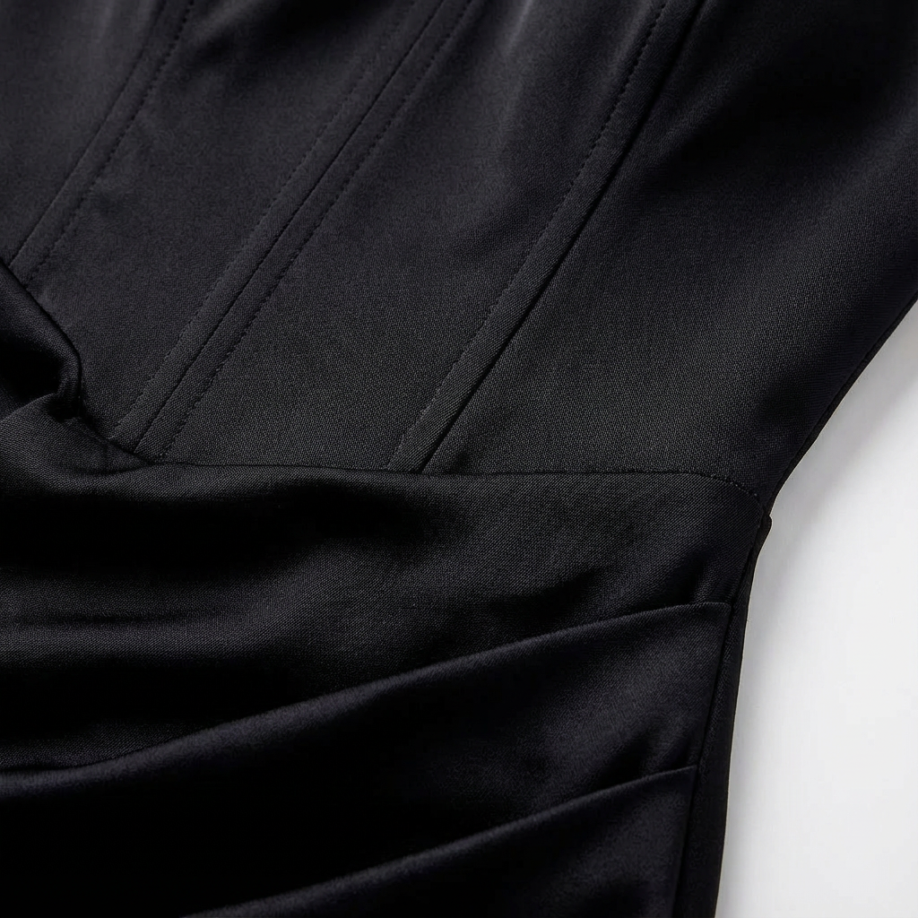 Valezza – Elegant Strapless Draped Maxi Dress
