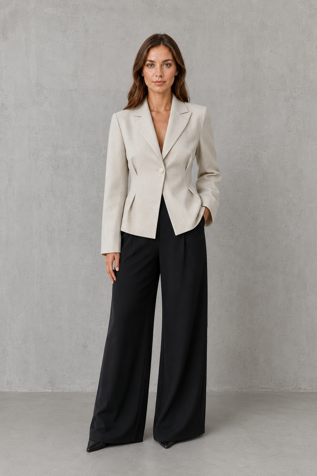 Women Tailored Blazer Single Button - Image 5