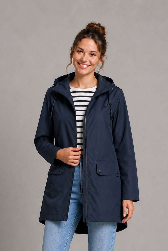 Women Waterproof Windproof Hooded Rain Jacket Lightweight - Image 11