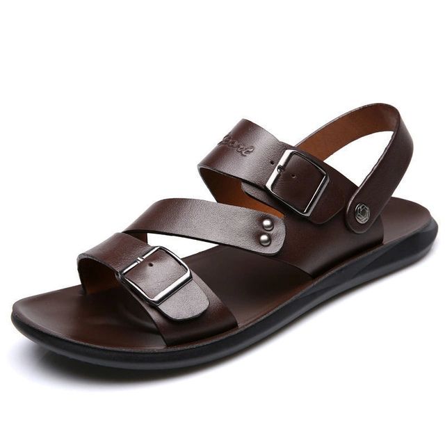 Men's Leather Cushioned Sandals