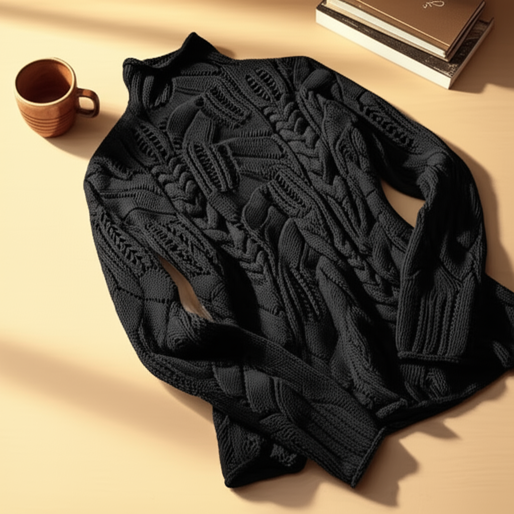 Selviane – Pulover cu guler înalt texturat pentru femei