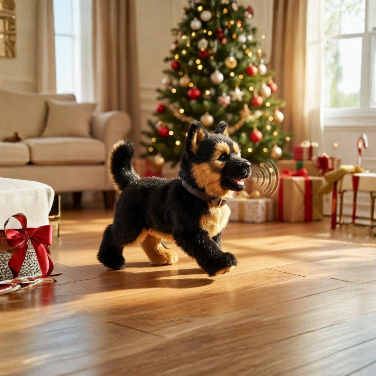 Realistic German Shepherd Electronic Robot Puppy Walking Barking - Image 4