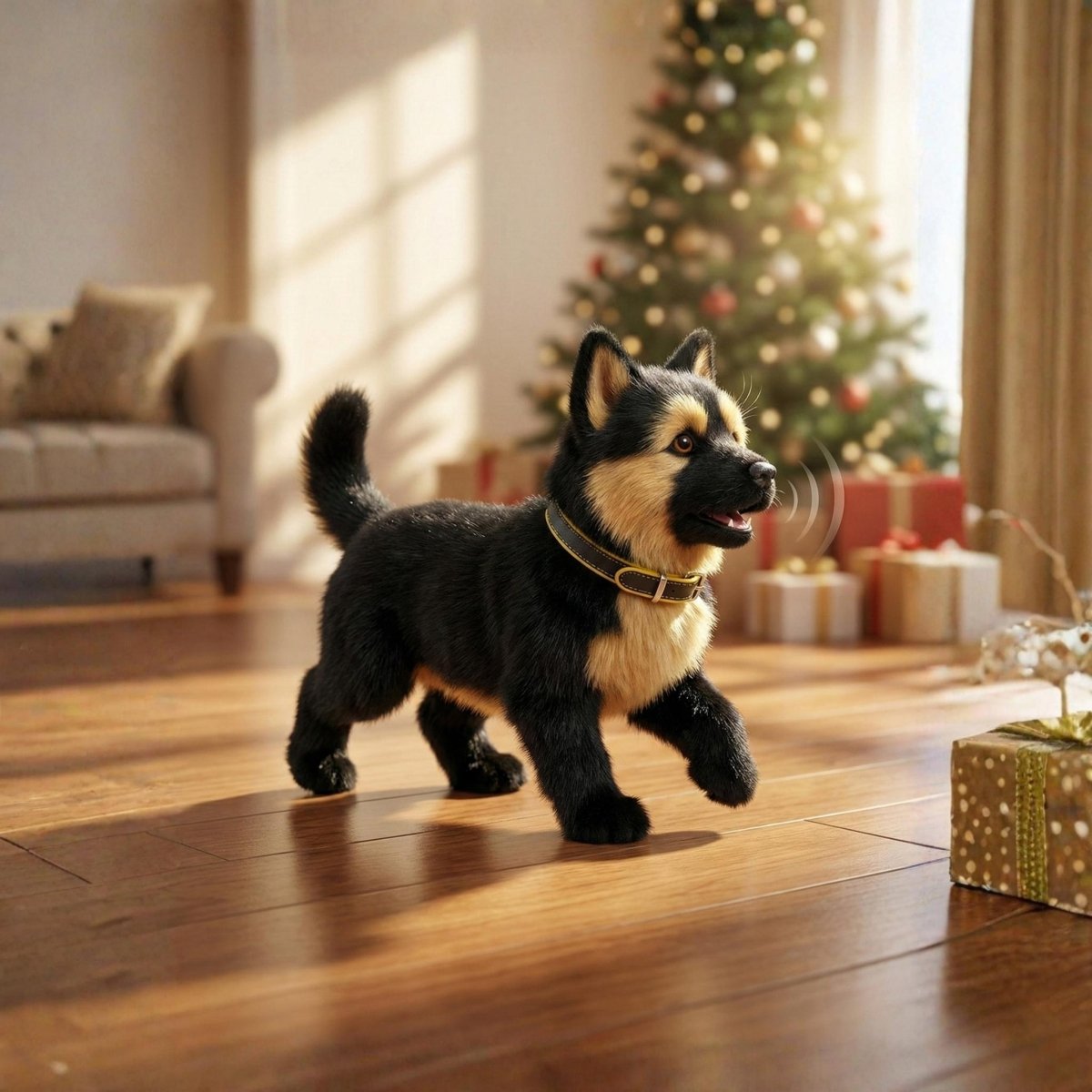 Realistic German Shepherd Electronic Robot Puppy Walking Barking - Image 2