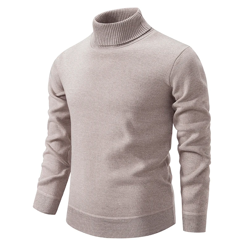 Renwick – Suéter de cuello alto para hombre 100% lana