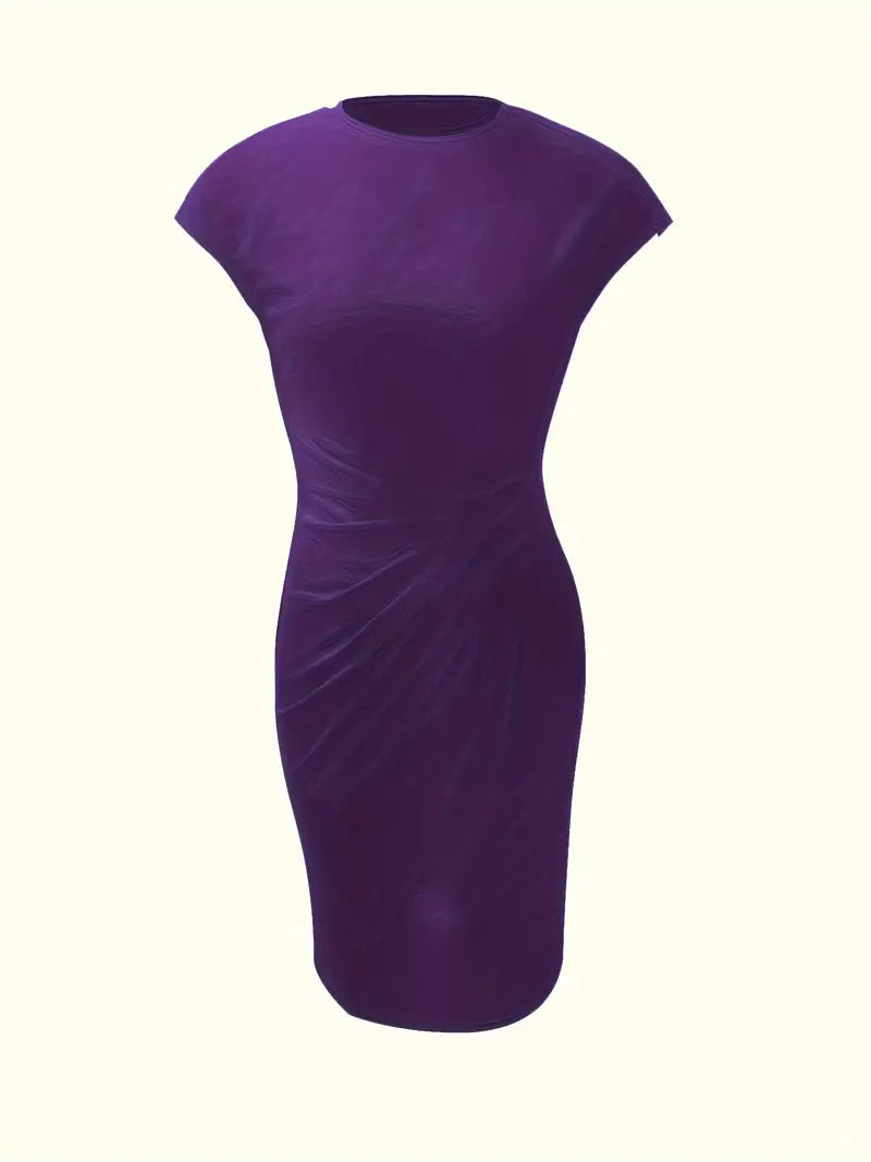 Katia – Vestido clásico ajustado de manga corta