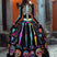 Women's Halloween Long Sleeve Maxi Dress | Black