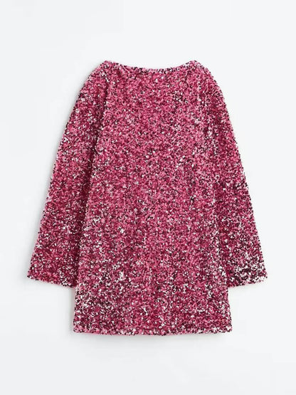 Women Boucle Long Sleeve Mini Dress - Image 13