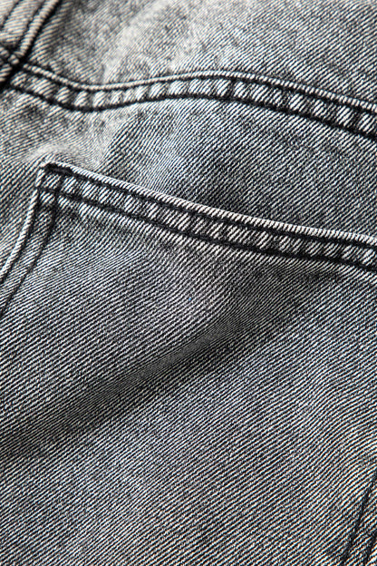 Elvarynn - Jeans de cintura asimétrica para mujer