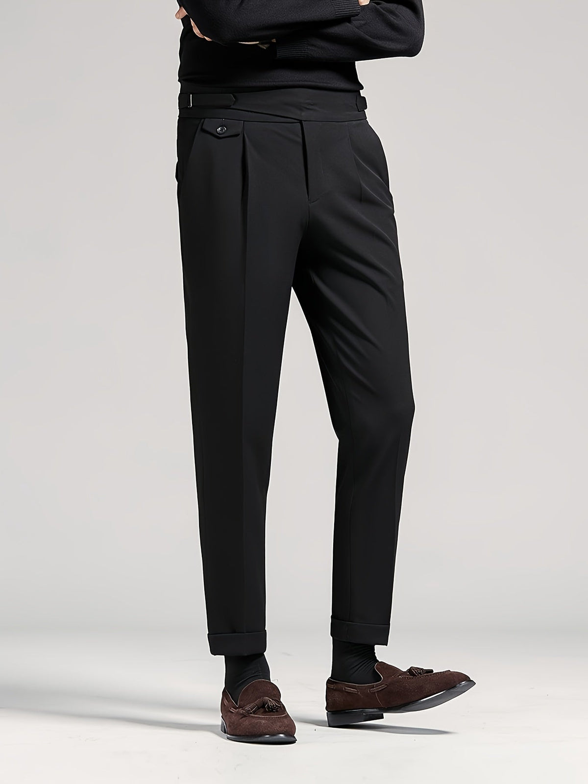 Mens Pleated Dress Pants - Image 4