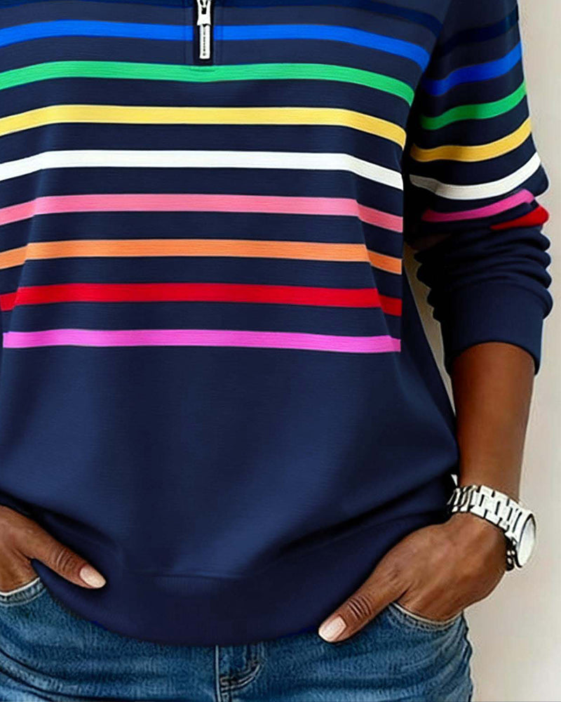 Calyra - Womens Striped Sweatshirt