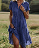 Women Floral V-Neck Midi Dress Casual Summer - Image 2
