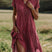 Women Floral V-Neck Midi Dress Casual Summer - Image 3