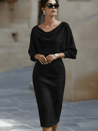 Ceraphine – Draped Midi Dress