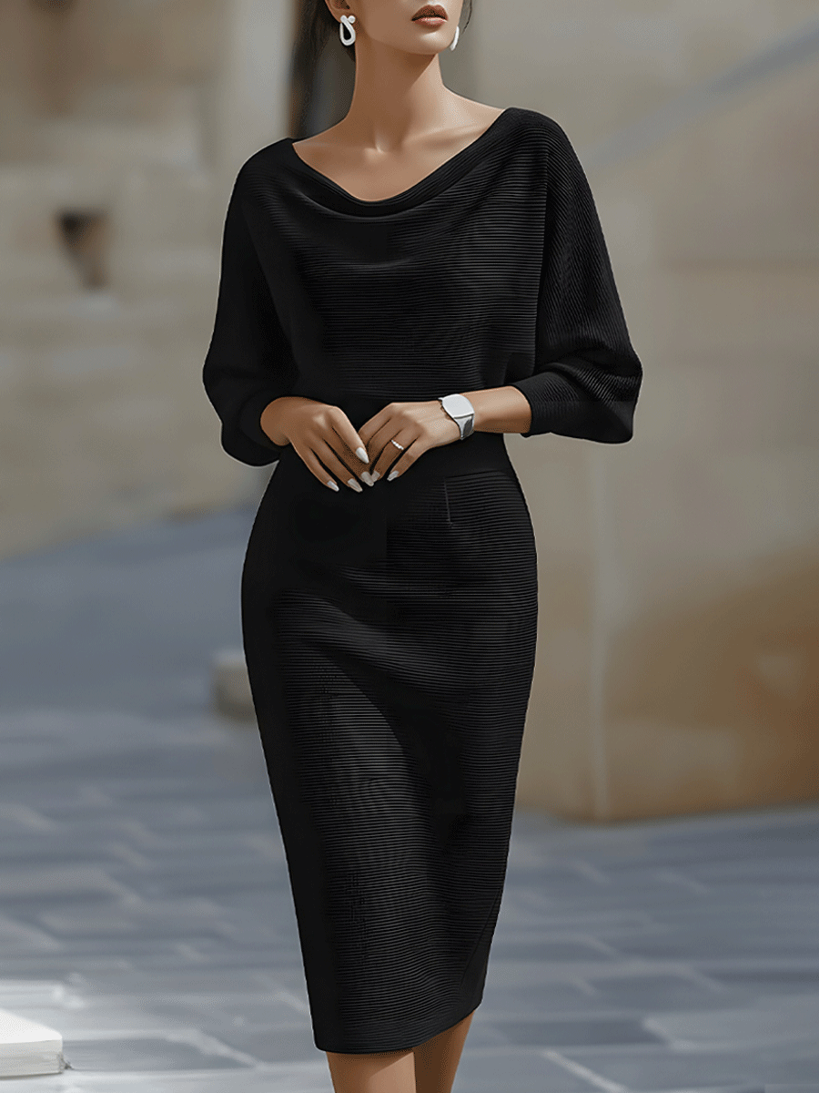 Ceraphine – Draped Midi Dress