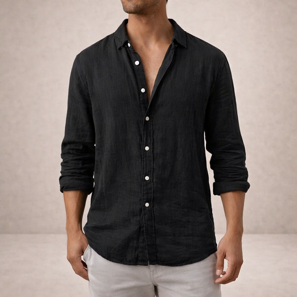 Luméro - Mens Linen Relaxed Shirt