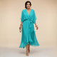 Cenira - Elegant Midi Dress With V Neck