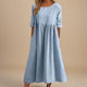 Women Relaxed Fit Casual Midi Dress with Pockets Summer