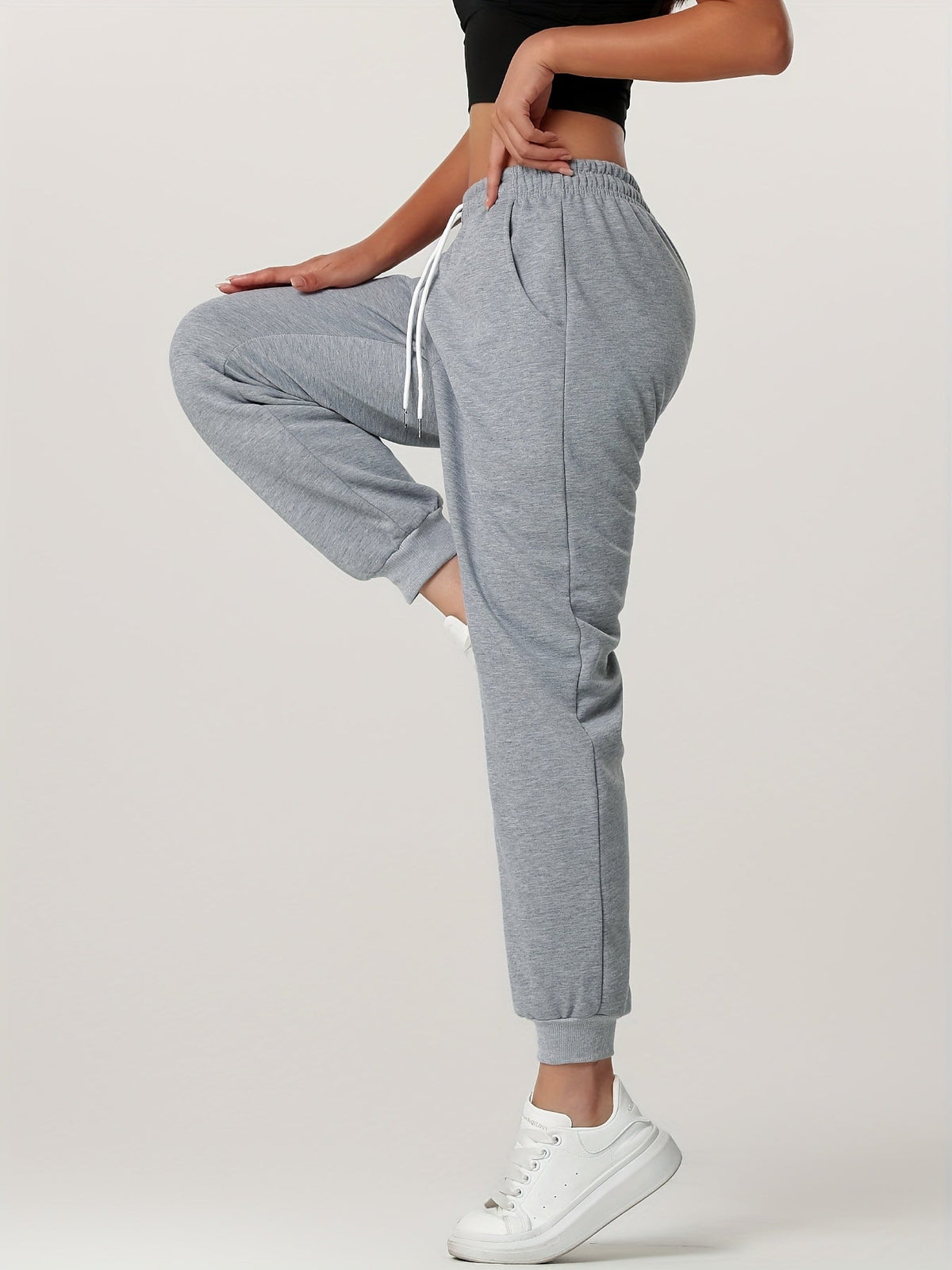 Women's Fleece Lined Cuffed Joggers - Image 23