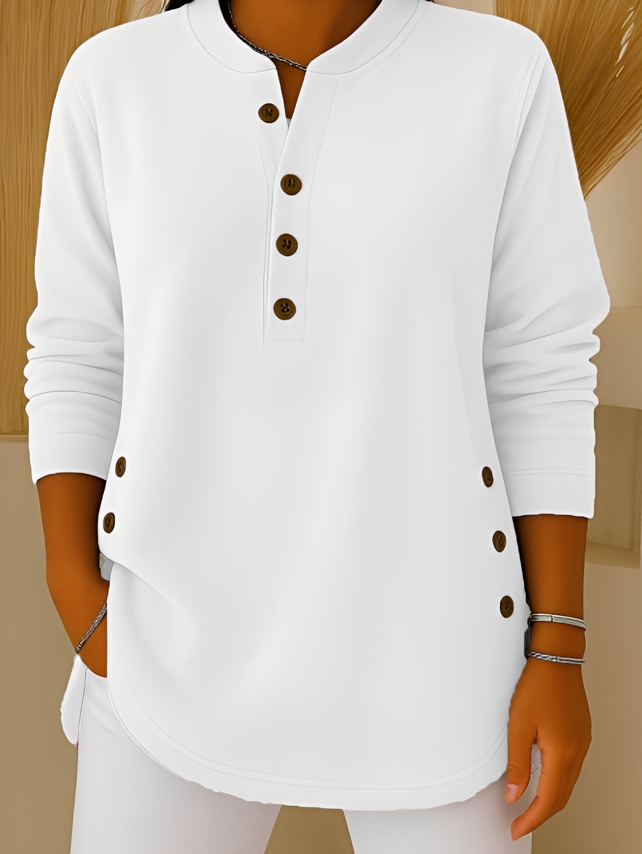 Jocelique – Women’s Button Detail Knit Jumper