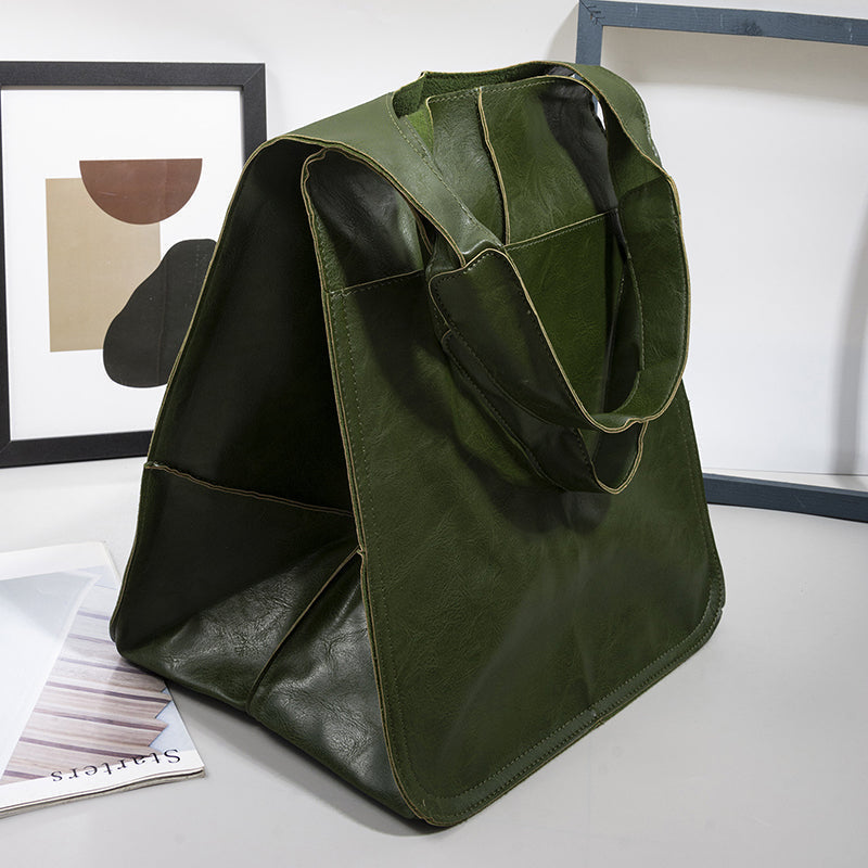 Marcella - Oversized Vintage Leather Shoulder Bag
