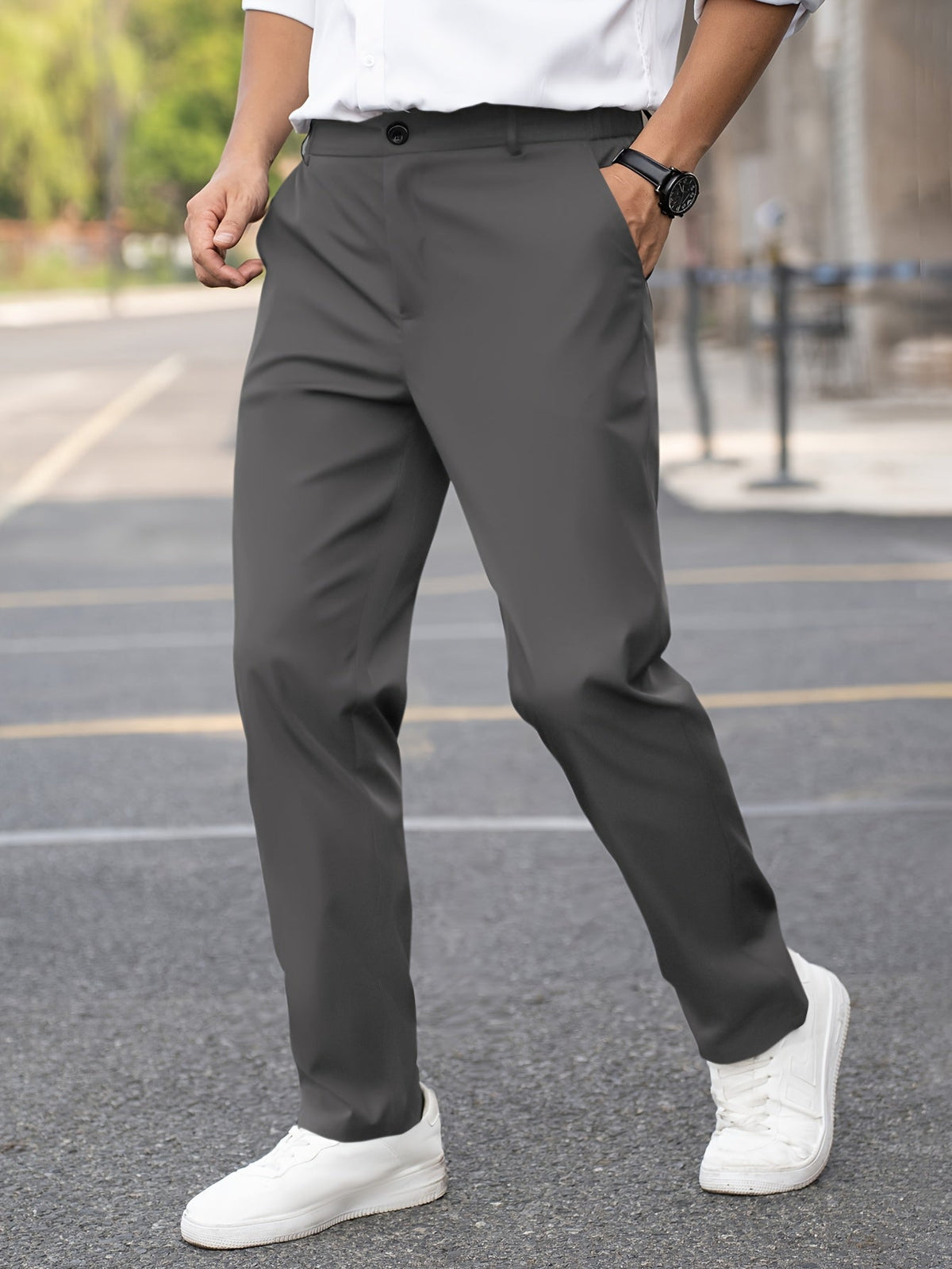 Men's Tailored Straight Leg Dress Pants - Image 6