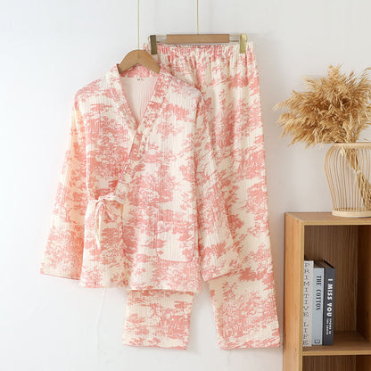 Rafellea – Cotton Gauze Kimono Pyjama Set