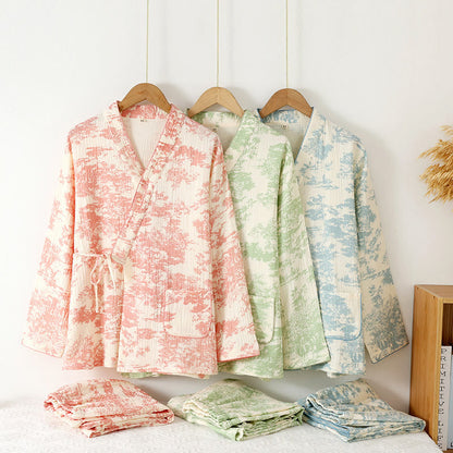 Rafellea – Cotton Gauze Kimono Pyjama Set