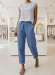 Sorayah – Pantalon en lin décontracté avec poches latérales