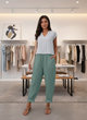 Sorayah – Pantalon en lin décontracté avec poches latérales