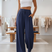 Caelith – Wide Linen Drawstring Trousers