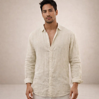 Luméro - Mens Linen Relaxed Shirt