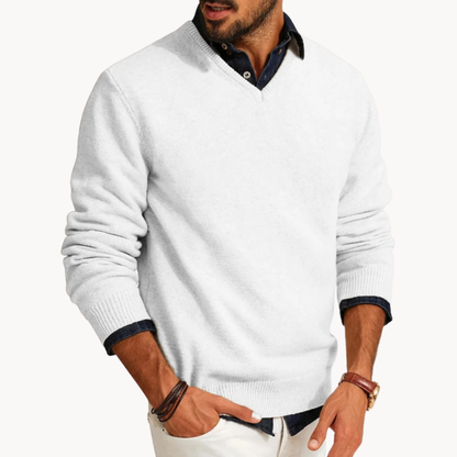 Finley – Maglione da uomo a collo a V lavorato a maglia