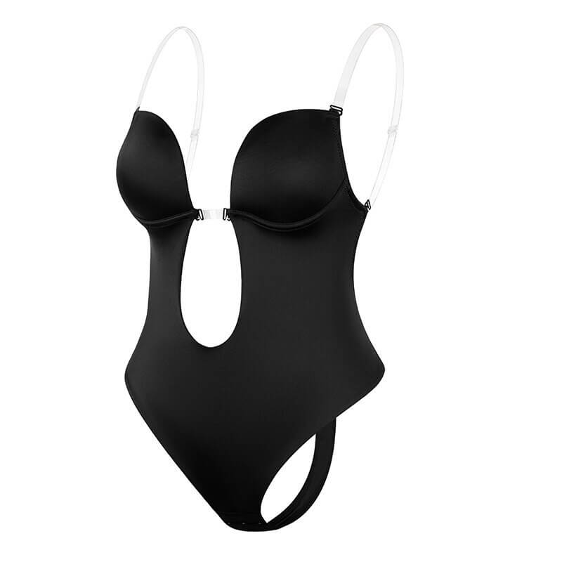 Mavelin - Głęboki dekolt w serek, bezplecowy modelujący body