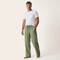 Men's Linen Cotton Loose Fit Drawstring Pants Summer