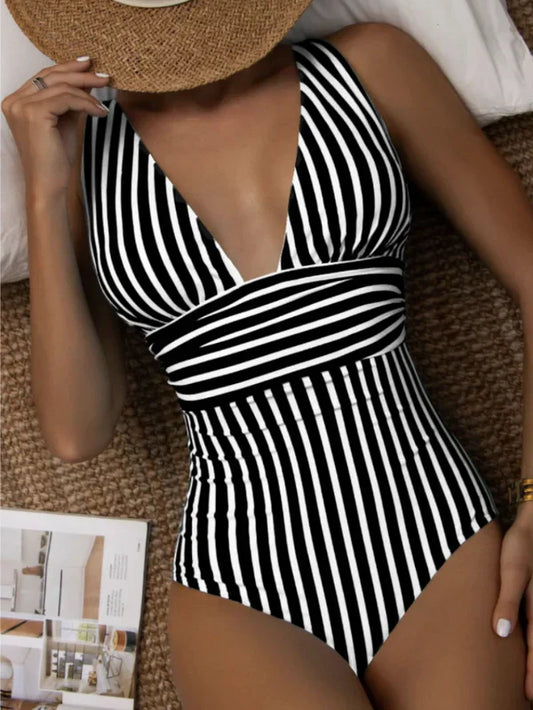 Women Flattering One Piece Swimsuit Tummy Control