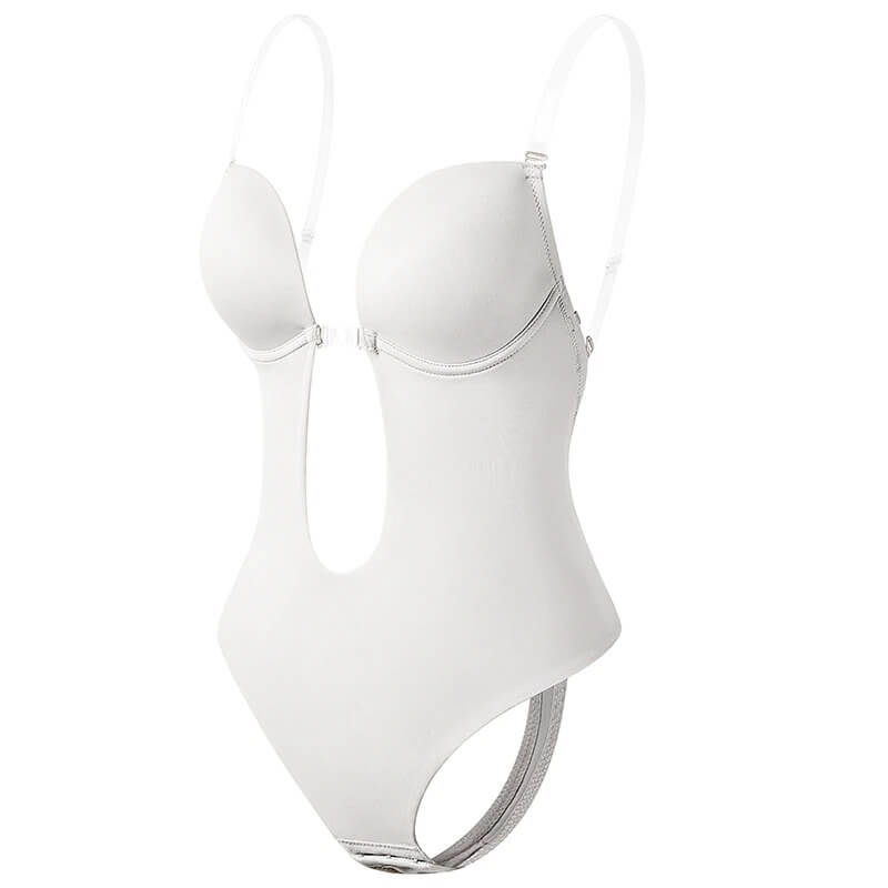 Mavelin - Głęboki dekolt w serek, bezplecowy modelujący body