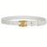 Women Slim Faux Leather Belt Gold Buckle Black - Image 7