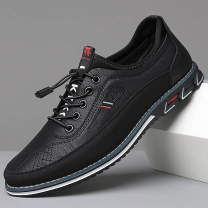 Men's Leather Oxford Shoes Classic Cap Toe Formal - Image 4