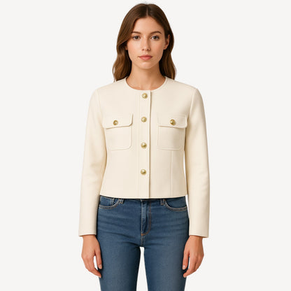 Karen – Women Short Jacket With Gold Buttons