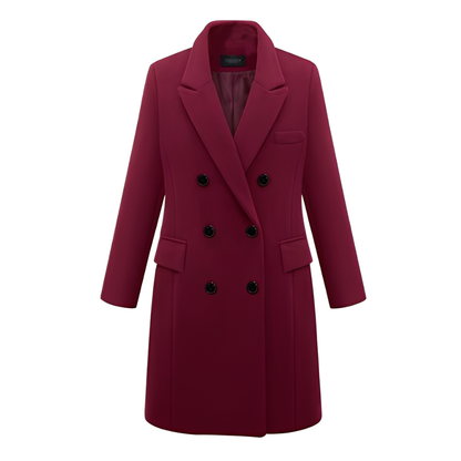 Carolyx – Abrigo largo elegante de lana para mujer