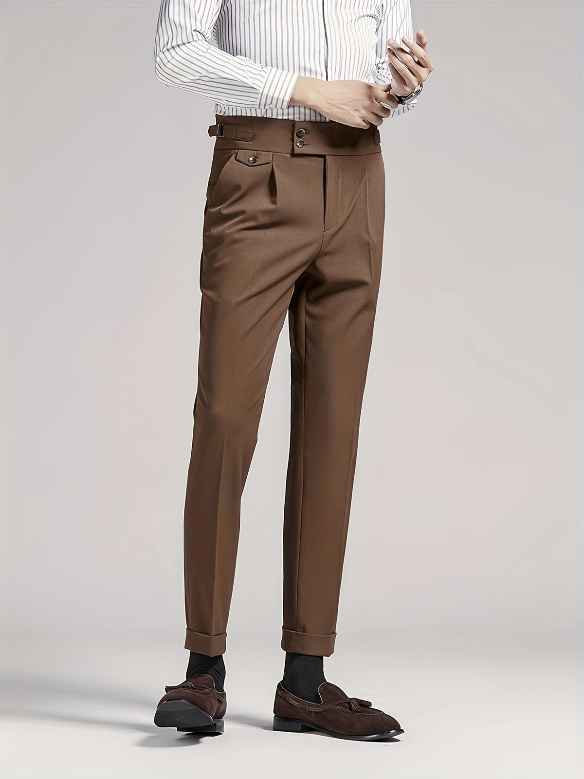 Men's Pleated Dress Pants - Image 13