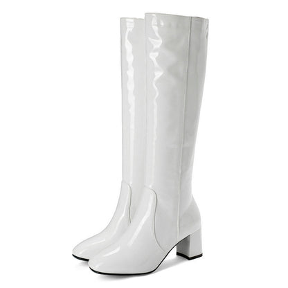 Jannine - Elegant Patent Leather Boots