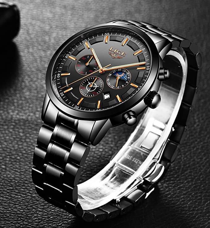Draven - Mens Military Steel Watch Scratch Resistant Waterproof
