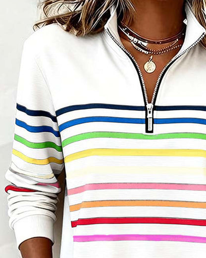 Calyra - Womens Striped Sweatshirt